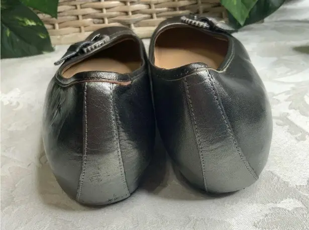 Trotters Olive Green Leather Casual Career Slip On Loafer Flats Toe 9N Size 9