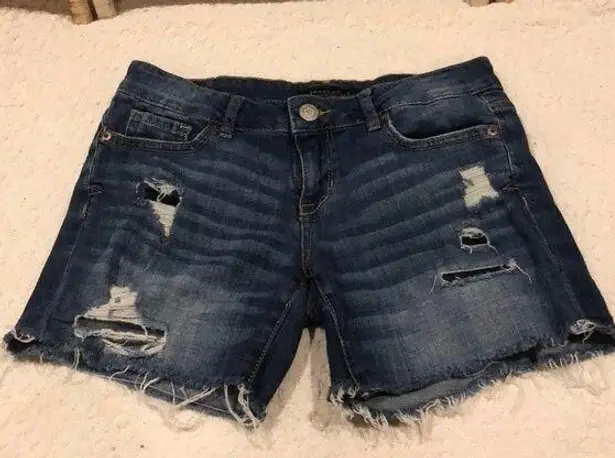 Aeropostale  Distressed Denim Midi Shorts Size 2