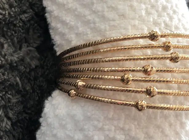 Gorgeous Gold Tone Metal Cuff Bracelet