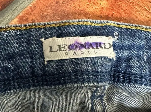 Leonard Paris Neck Tie Belt Jeans Blue Size 30