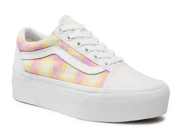Vans  Old Skool Platform Shoes Plaid Multi Canvas Sneakers Women Size 7.5 NWOB - Image 1