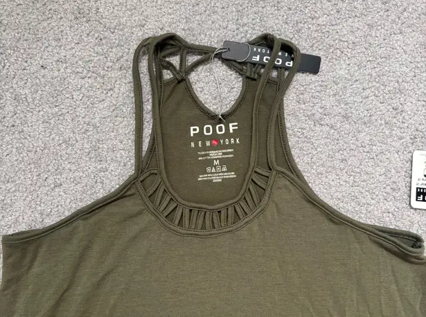 Poof New York Green Cutout Tank Top