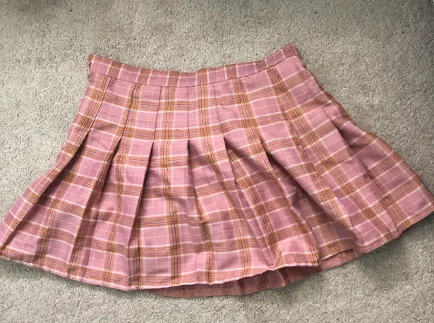 Plaid Tennis Skirt Pink Size M