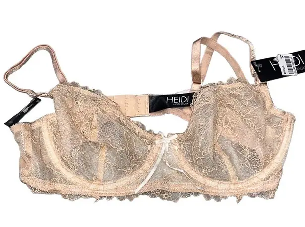 NEW Heidi Klum Natural French Lace Underwire Bra Size undefined