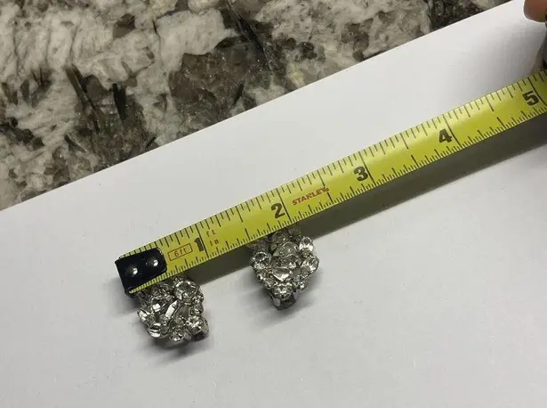 Women's Costume Earrings Prong Set Rhinestone CLIP On Clip