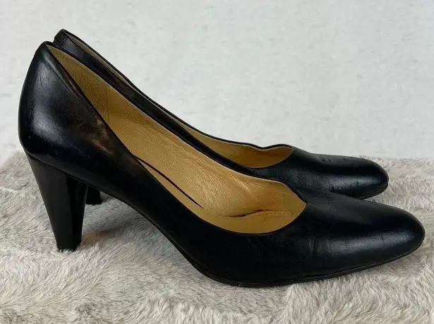 Ecco  Women's Black Heels Pumps Shoes Leather Size 39