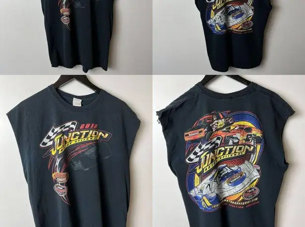 2012 Junction Muscle Shirt Large L Black Tank Top Graphic