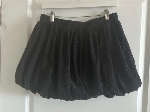 Free People  Beach Conch Key Bubble Mini Skirt Black Medium