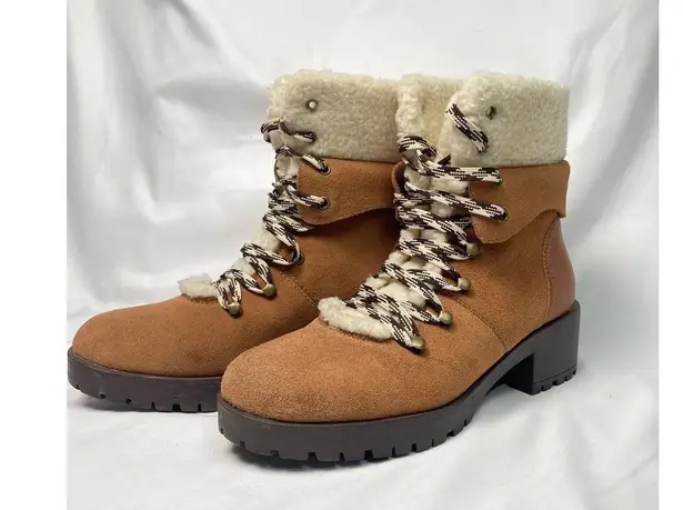 Skechers Brown Suede Lace Up Hiking Snow Boots 8.5