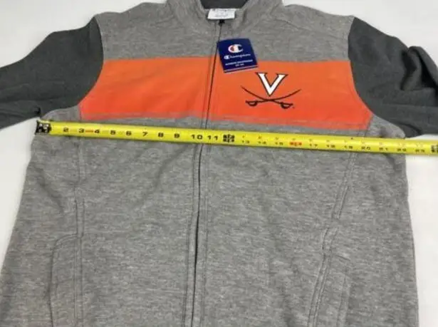 Champion NEW Virginia Cavaliers  Gray Pockets Full Zip Jacket Men's‎ Large NWT