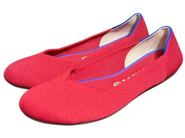 Rothy's Rothy’s The Flat Size 9.5 US Women’s Bright Red Slip-On Round Toe Flats - Image 1