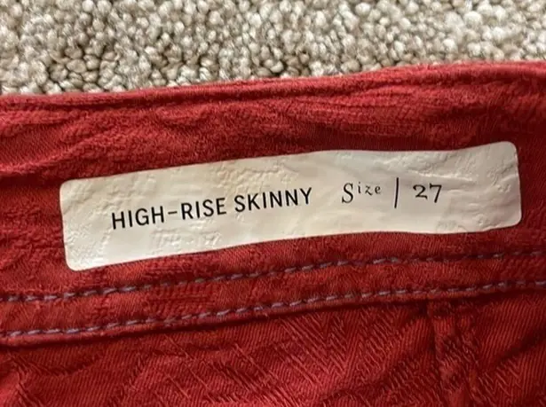 Pilcro and the Letterpress Anthropologie Floral High Rise Button Up Pants