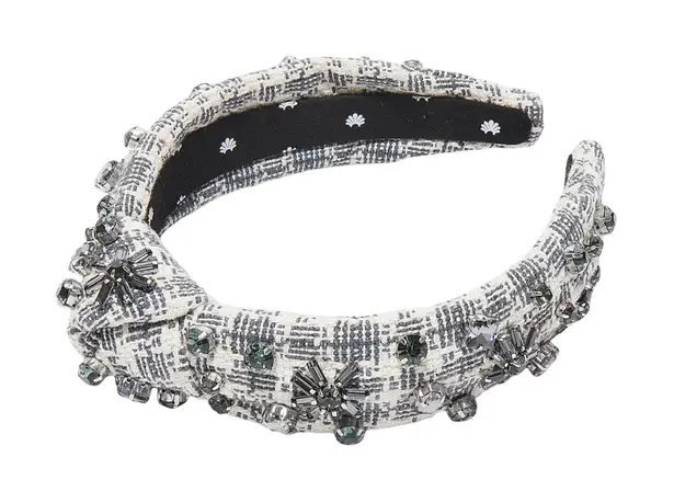 Lele Sadoughi NWT Crystal Snowflake Knotted Headband w/Dust Bag