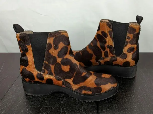 Louise et Cie  Zateb Animal Print Cow Hair Leather Ankle Booties - Women's Size 7