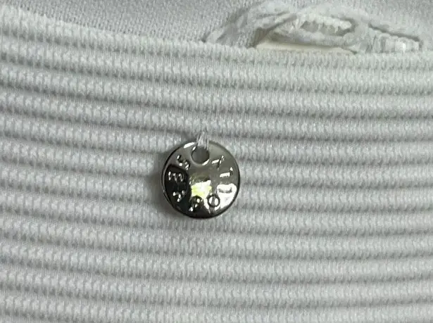 Seafolly Essentials Ribbed Bikini Bottoms Women’s Size 4 High Cut White Swim - Image 9