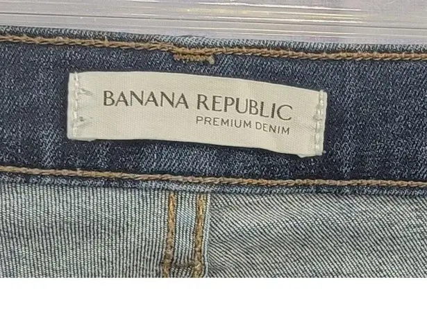 Banana Republic  Premium Denim Straight Jeans Size 30 Women's Stretch Frayed Hem