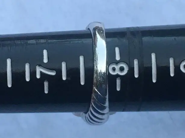 Sterling Silver Cross Over Ring Size 7 3/4 with Small Cubic Zirconia Accents