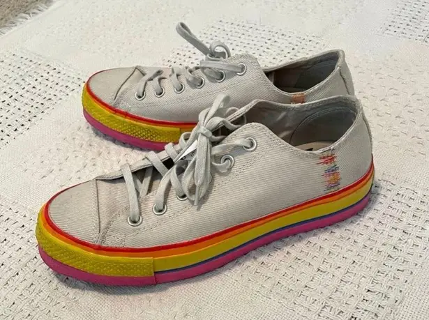 Converse  platform rainbow Chuck Taylor All Star Sneakers 9.5 SHELF 5021 - Image 8