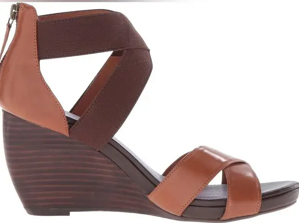 Johnston & Murphy Two Tone Leather Neela Wedge Heels Size 9.5