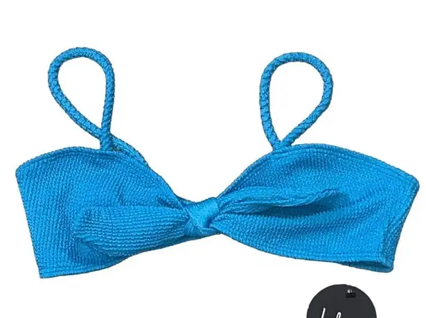 NEW Lulu’s Teal Blue Bless Your Sol Bikini Top Size M