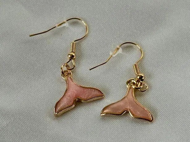 Mermaid Tail Earrings Pink