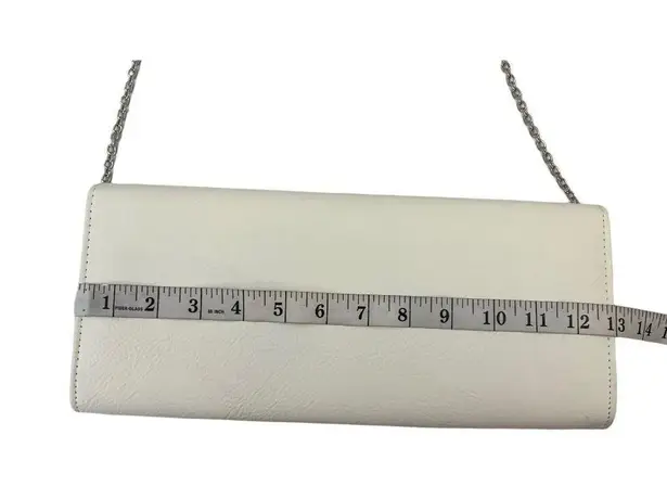 Women's White & Silver Clutch Purse
