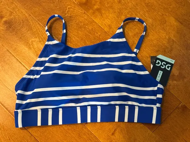 DICK'S Sporting Goods DSG Bikini Top NWT Royal blue white stripe