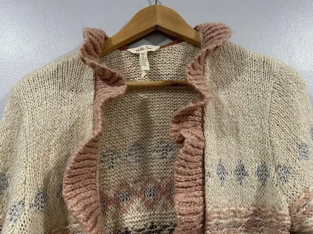 Matilda Jane Jacie Ruffled Cardigan Sweater Medium M