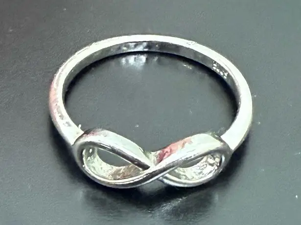 925 Sterling Silver Love Knot Infinity Ring Size 9.5