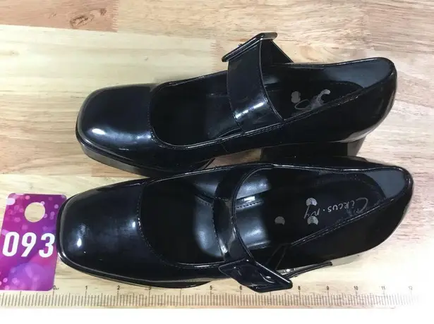 Circus by Sam Edelman Mary Jane Women's 7 Black Patent Leather Square Toe Heels