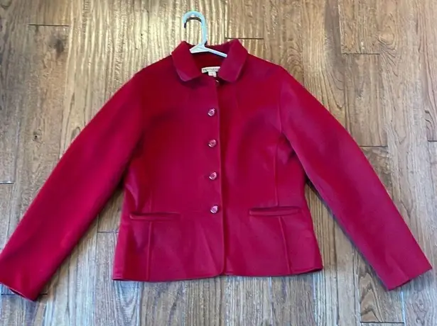 Pendleton 100% Merino Wool red blazer jacket small