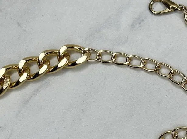 Gold Tone Chunky Draped Belly Body Metal Chain Link Belt Size Small S Medium M