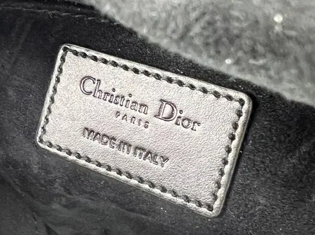 Christian Dior Dior My ABCDior Lady Dior Bag Diamond Motif Cannage Calfskin Small - Black