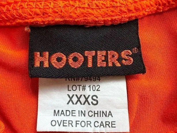 Hooters 🔃 Logo Orange Waitress Uniform Shorts