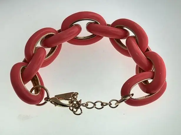 BaubleBar Pink Chain Link Bracelet 7in’