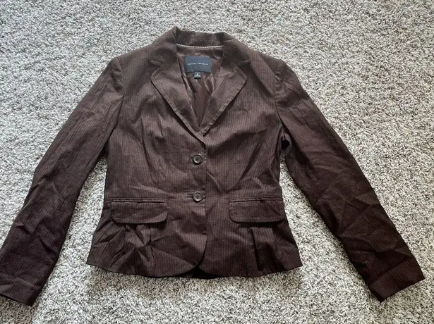 Banana Republic  Women’s Blazer Brown Size 8 Career Suit Business Casual Jacket