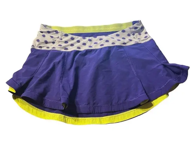 Lululemon  Presta Skirt
Bruised Berry / High Noon Dot White / Bruised Berry sz 2