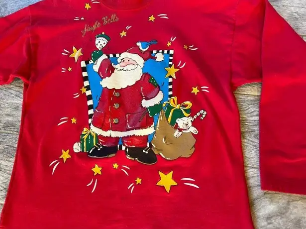 Holiday Time  Pullover Ugly Christmas Sweater Medium Vintage vtg 80s Jingle Bells