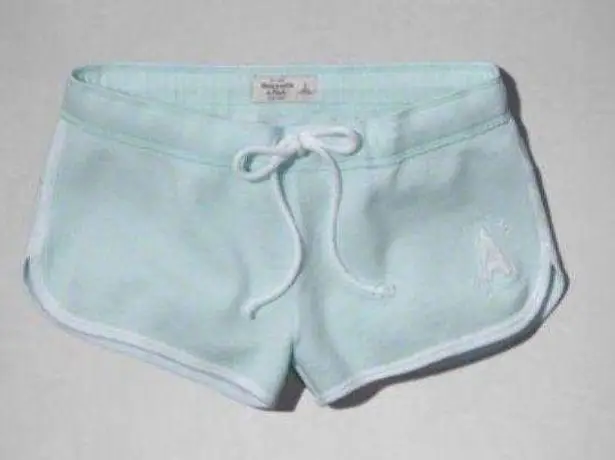 Abercrombie & Fitch Vintage Y2K  Curved Hem Lounge Shorts - Turquoise- XS