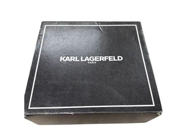 Karl Lagerfeld Paris Womens blue Rhinestone 4 inch Heels Size 7M SKU 7606