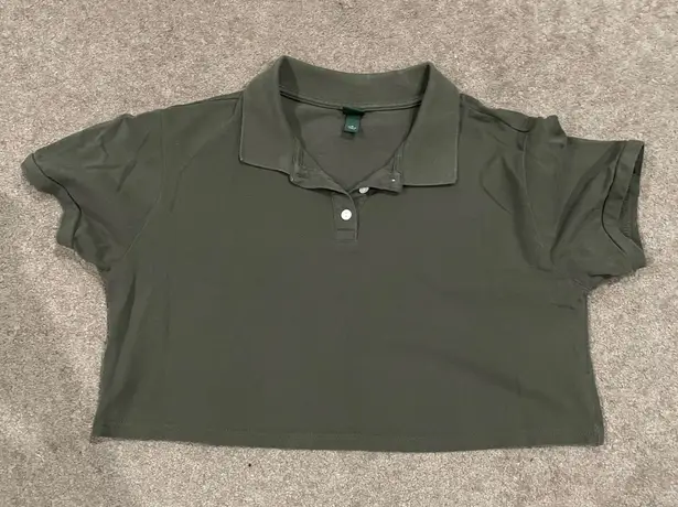 Polo Green Cropped  Tee