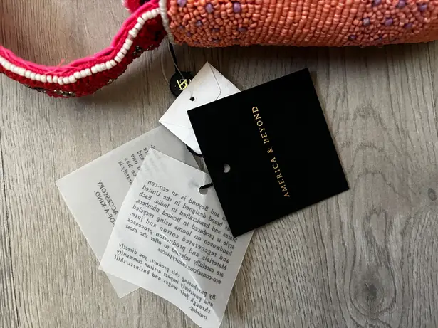 Beaded Shoulder Bag Red