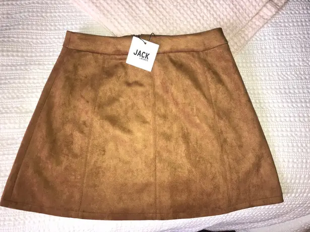 Jack by BB Dakota Faux Suede Zip-front Skirt