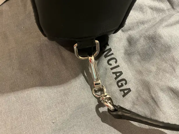 Balenciaga Everyday Black Leather Crossbody Bag Handbag Dust Bag MSRP $1250