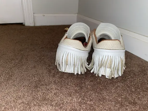 esseutesse Fringe Sneakers White Size 8