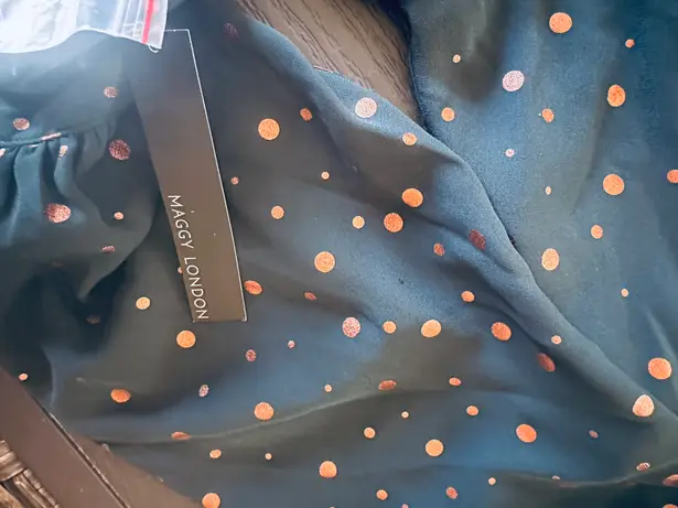 Maggy London Women's Long Sleeve Faux Wrap Dress