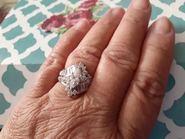 Sterling Silver SIZE 5 925 Reflection Marquise Cut Clear CZ Engagement Ring