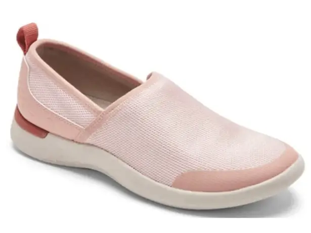 Rockport Women's Slip On Sneakers Pink Mesh Comfort Walking Shoes Size 7
