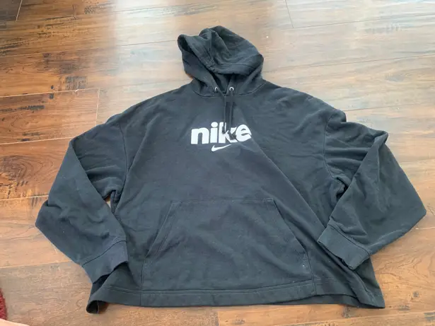 Nike Black Cropped Hoodie