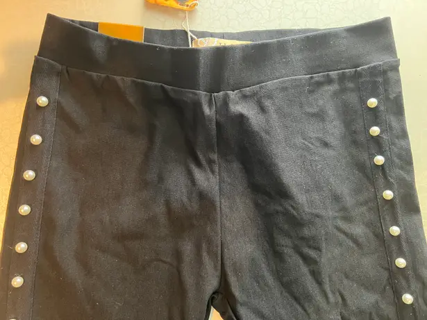 Hybrid & company | ladies pull on Pearl embellished leggings. Size: L.